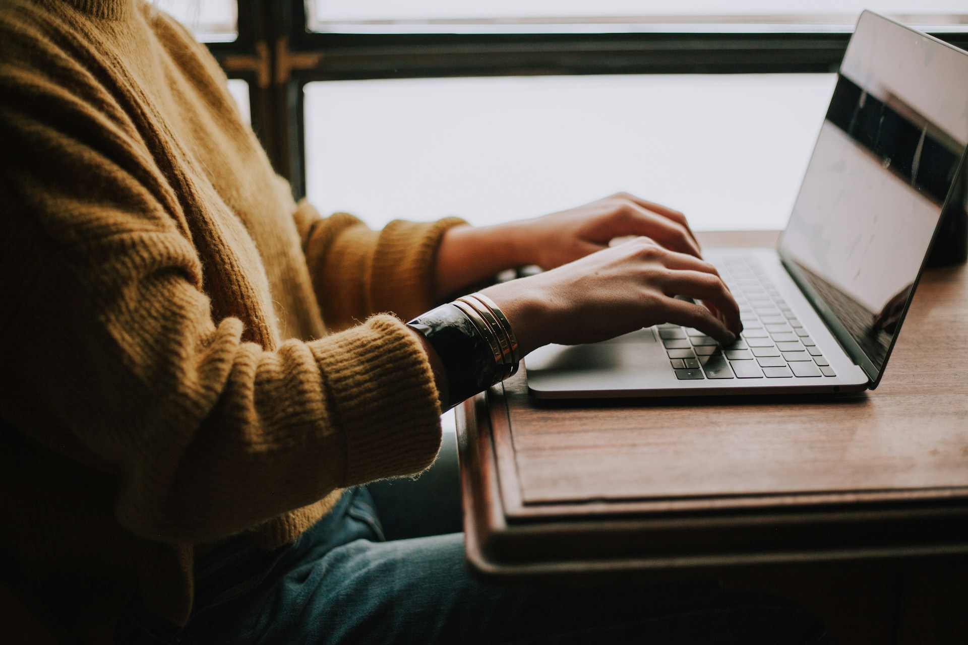 Typing-laptop